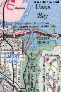 map of foster island, seattle, wa