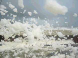 blowin' foam at folly beach